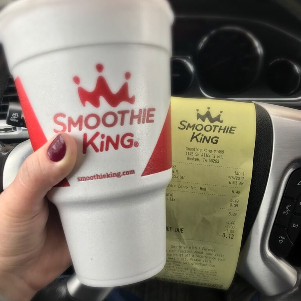 Smoothie King - This monster of a cup is only a MEDIUM - Juice Bars & Smoothies Near Me - Waukee, Iowa Smoothie King - This monster of a cup is only a MEDIUM - Juice Bars & Smoothies Near Me - Waukee, Iowa