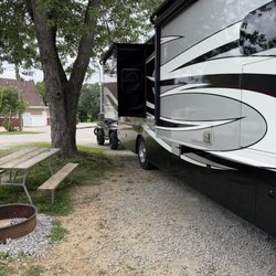 Louisville South KOA - Tree was close to slide and kept me from moving over