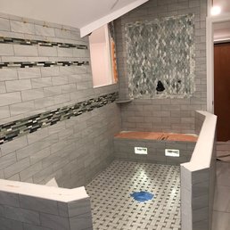 shower stall.
