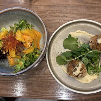 Brazen - Seasonal salad; chicken croquette - Canadian (New) Near Me - Banff, Alberta