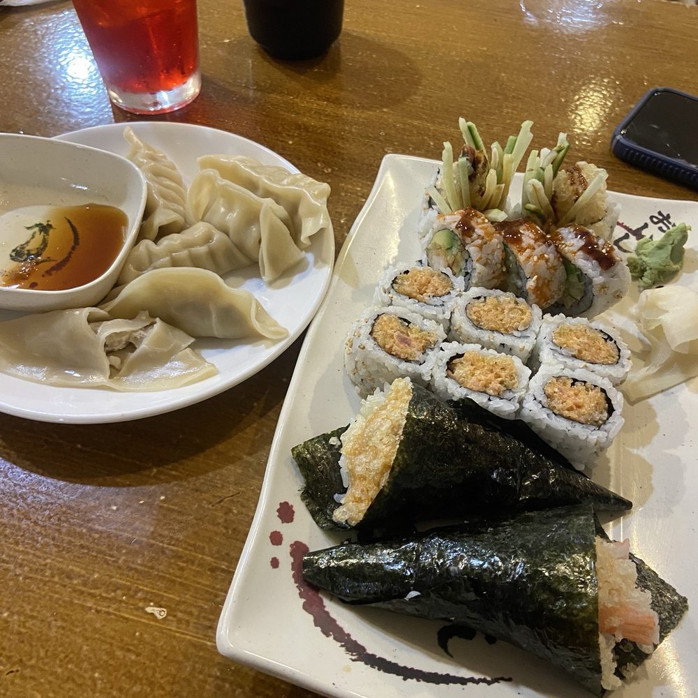 Steam Gyoza Tuna Hand Roll Spicy Tuna Steam Gyoza Tuna Hand Roll Spicy Tuna