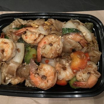 Thai Time Vancouver - 63. Drunken Noodles with extra shrimp - Thai Near Me - Vancouver, Washington Thai Time Vancouver - 63. Drunken Noodles with extra shrimp - Thai Near Me - Vancouver, Washington