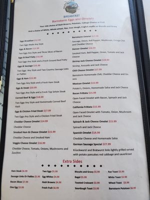Menu photo 6 The Barnstorm Restaurant Big Bear City, CA