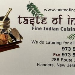 Taste of India - Business card