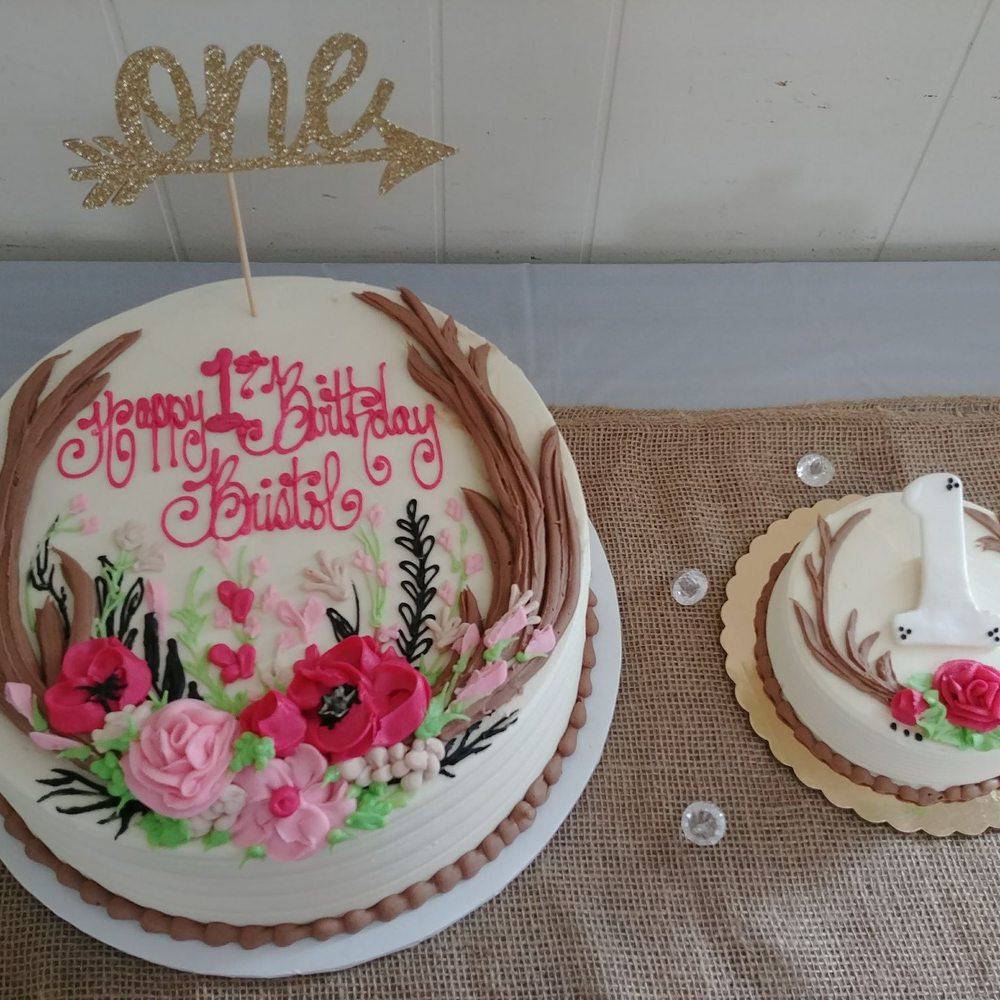 a birthday cake and cupcake a birthday cake and cupcake