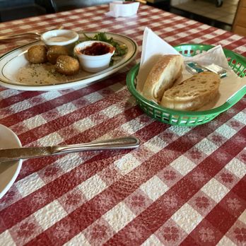 Jimmy D’s Spaghetti Joint - What's left of our Sicilian rice and cheese balls and there were four slices of bread - Italian Near Me - Grover Beach, California