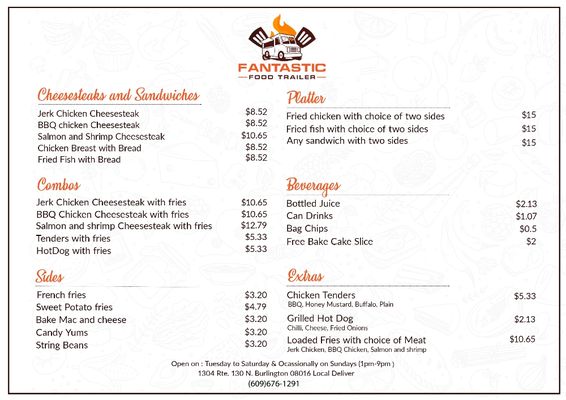 Menu photo 1 Fantastic Food Trailer Burlington, NJ Menu photo 1 Fantastic Food Trailer Burlington, NJ