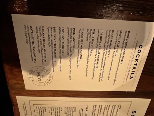 Menu photo 1 Square Peg Warren, RI
