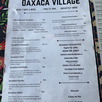 Oaxaca Village - Menu - Mexican Near Me - Artesia, California Oaxaca Village - Menu - Mexican Near Me - Artesia, California