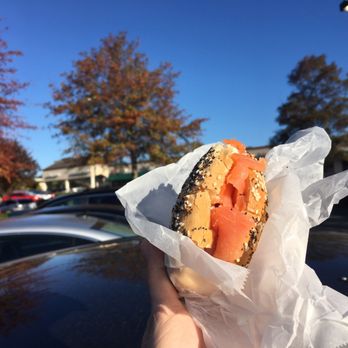 Manhattan Bagel - Lox (smoked salmon) cream cheese & capers=divine NYC QUALITY! - Breakfast & Brunch Near Me - Charlotte, North Carolina Manhattan Bagel - Lox (smoked salmon) cream cheese & capers=divine NYC QUALITY! - Breakfast & Brunch Near Me - Charlotte, North Carolina