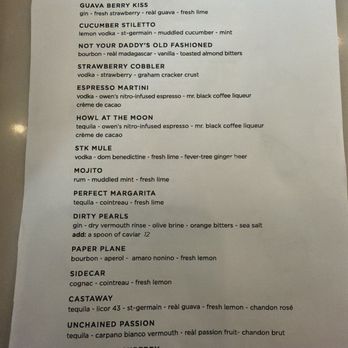 STK Steakhouse - Drink menu - Steakhouses Near Me - Aventura, Florida STK Steakhouse - Drink menu - Steakhouses Near Me - Aventura, Florida