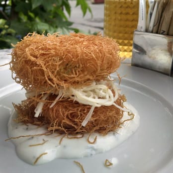 Naif - Zucchini fritters wrapped in angel hair pasta (21 TL): 4.5 stars, great crunch & flavor, very unique (Sunday dinner 2015-05-24) - Turkish Near Me - Istanbul, 34