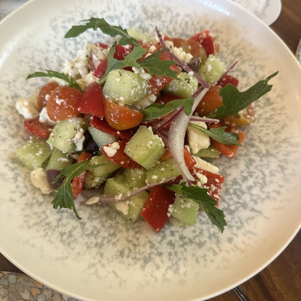 Fresh crispy greek salad.