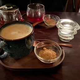 Tea and oat milk latte Tea and oat milk latte