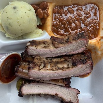 Baby Back Shak - 1 meat plate//Ribs, potato salad and beans. - Barbeque Near Me - Dallas, Texas