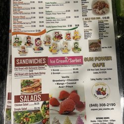 Sunpower Juice and Smoothie Cafe - Menu