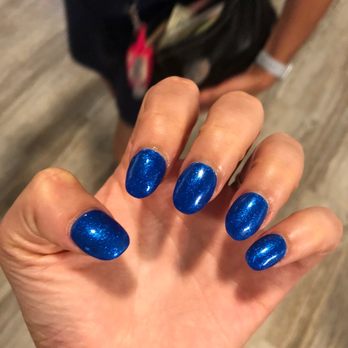 Boutique Nails and Spa - Blue nails color 245 dnd - Nail Salons Near Me - Laurel, Maryland