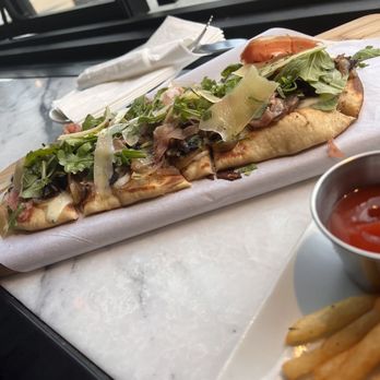 Gray Tavern - Prosciutto Flatbread House Fries - Breakfast & Brunch Near Me - Los Angeles, California Gray Tavern - Prosciutto Flatbread House Fries - Breakfast & Brunch Near Me - Los Angeles, California