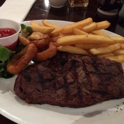 Grosvenor Casino - Rib-eye steak an chips