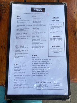 Menu photo 1 In Riva Philadelphia, PA Menu photo 1 In Riva Philadelphia, PA