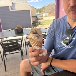 Moose track ice cream by kemps or something but now home made. Moose track ice cream by kemps or something but now home made.