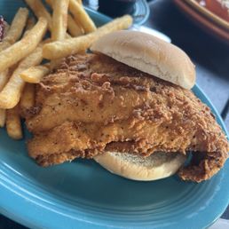 Fried flounder sandwich Fried flounder sandwich