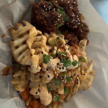Chi-Kin - Gochujang bone in wings and kimchi fries - Korean Near Me - Orlando, Florida