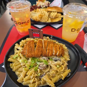 Domo Kun Cafe - Mushroom pasta added chicken - Cafes Near Me - Buena Park, California Domo Kun Cafe - Mushroom pasta added chicken - Cafes Near Me - Buena Park, California