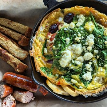 Major Biddles - Breakfast skillet with a side of sausage and french toast sticks - American Near Me - Wyandotte, Michigan