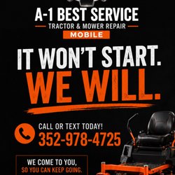 A-1 Best Service Mobile Tractor & Mower Repair