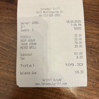 Istanbul Grill - Turkish Near Me - Houston, Texas