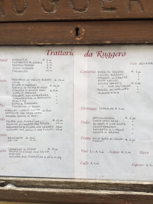 Menu photo 2 Trattoria da Ruggero Florence, FI Menu photo 2 Trattoria da Ruggero Florence, FI