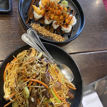 P.F. Chang's - Signature Lo Mein with beef and Dynamite Roll - Chinese Near Me - Honolulu, Hawaii P.F. Chang's - Signature Lo Mein with beef and Dynamite Roll - Chinese Near Me - Honolulu, Hawaii