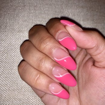 Lovely Rose Nail Spa - Pink Half Moon Set - Nail Salons Near Me - Brooklyn, New York