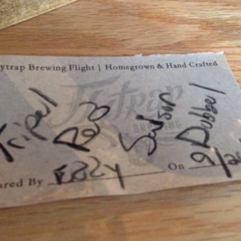 Flytrap Brewing - Description of flight handwritten and signed - Breweries Near Me - Wilmington, North Carolina Flytrap Brewing - Description of flight handwritten and signed - Breweries Near Me - Wilmington, North Carolina
