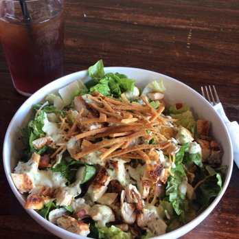 Burger Bench - Taco Salad and peach ice tea - American Near Me - Escondido, California