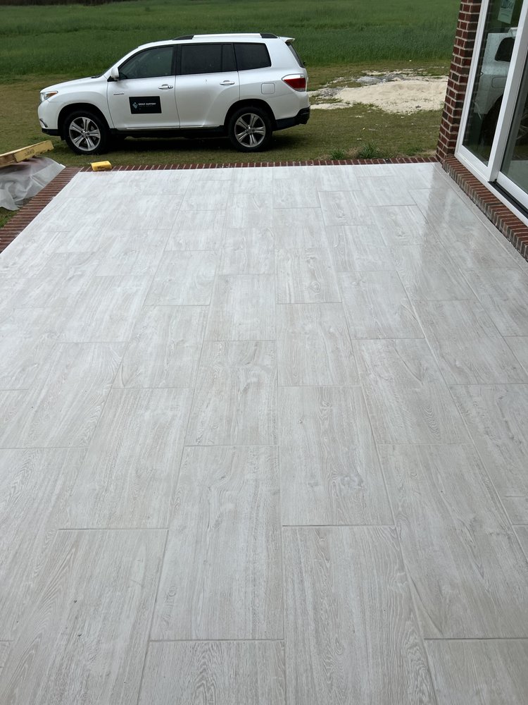 Slide of Grout Support