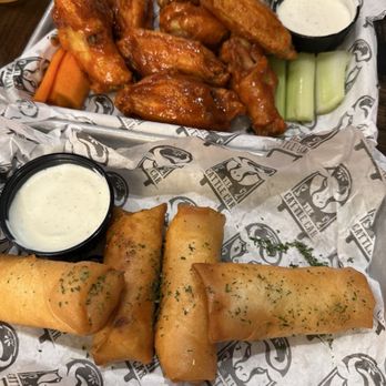 The Cattle Car - Smokin Wings (Small order of 8) Buffalo Dip Spring Rolls Homemade Ranch and Blue Cheese - Burgers Near Me - Clover, South Carolina The Cattle Car - Smokin Wings (Small order of 8) Buffalo Dip Spring Rolls Homemade Ranch and Blue Cheese - Burgers Near Me - Clover, South Carolina