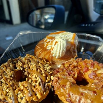 Doughology - Lynbrook - Maple bacon , snicker& churro donuts - Donuts Near Me - Lynbrook, New York