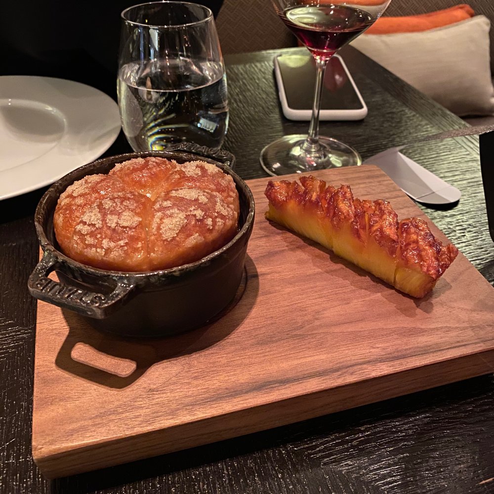 Dinner by Heston Blumenthal - Tipsy Cake (spit roast pineapple - £18.50) - British Near Me - London, XGL Dinner by Heston Blumenthal - Tipsy Cake (spit roast pineapple - £18.50) - British Near Me - London, XGL