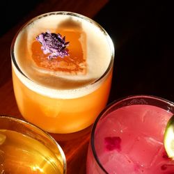 Slowly Restaurant & Lounge - Limoncello Negroni, Dragonfruit Margarita, and Yuzu Mezcal Sour -- some of our most popular cocktails in Pacific Beach