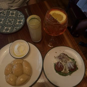 Capri - Honeybuns, arancini, aperol spritz, and seltz al limon - Italian Near Me - Boston, Massachusetts