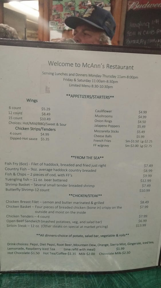 MCANN’S RESTAURANT & LIQUOR STORE Updated August 2024 3 Waverly St