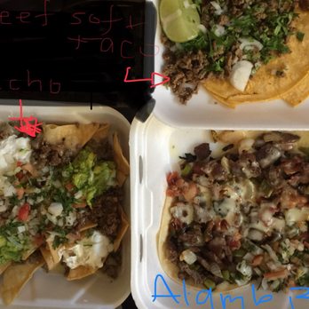 Altamiranos - 10. Nachos with Meat, 3. Soft Tacos, 2. Beef Alambre - Mexican Near Me - Goleta, California