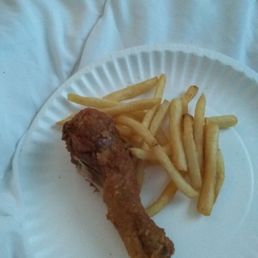 Chicken and french fries Chicken and french fries