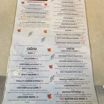 Cafe Dantorels - Menu side 2 - Cafes Near Me - Sacramento, California