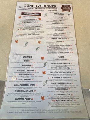 Menu photo 3 Cafe Dantorels Sacramento, CA