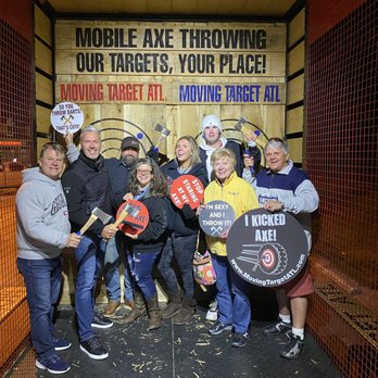 Moving Target ATL - FAMILY REUNIONS ARE AXE-CITING! - Axe Throwing Near Me