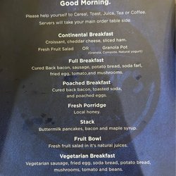 Ten Square - Breakfast menu