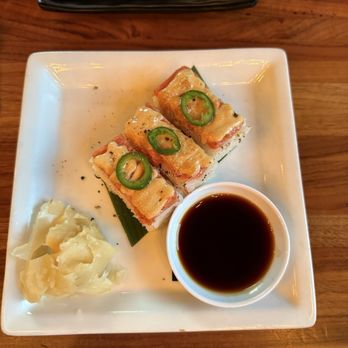 JINYA Ramen Bar - Poncey Highland - Aburi Oshi-Sushi Salmon* - Ramen Near Me - Atlanta, Georgia JINYA Ramen Bar - Poncey Highland - Aburi Oshi-Sushi Salmon* - Ramen Near Me - Atlanta, Georgia